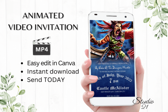 An Animated D&D Game Invitation for Epic Campaigns
