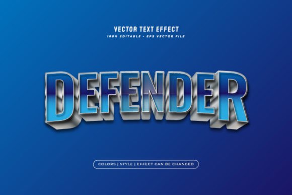 Blue and Metal Text Effect: Game Style Typography
