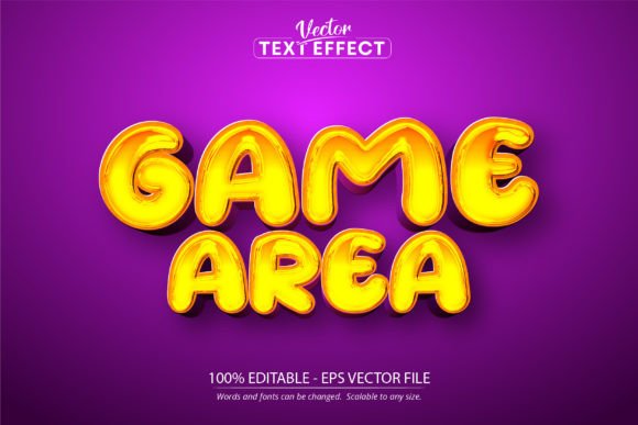 Game Area Text Effect: Editable Comic Style for Bold Projects
