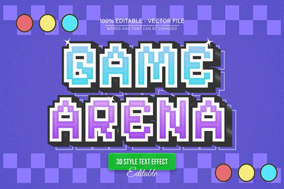 Game Arena Retro Pixel Text Effect: Your Go-To for Digital Nostalgia