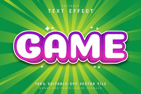 Game Text: Comic Style Text Effect for Dynamic Designs