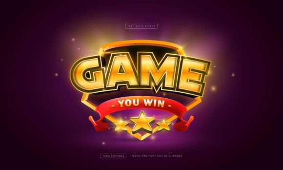 Game You Win Text Style Effect: Editable Victory for Your Projects