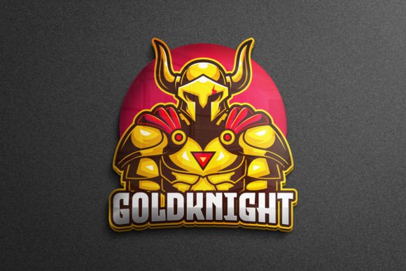 Gold Knight Warrior E-sports Game Logo: Forge Your Digital Identity
