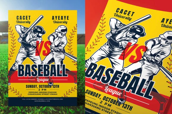 Score Big with This Baseball Game Flyer Template