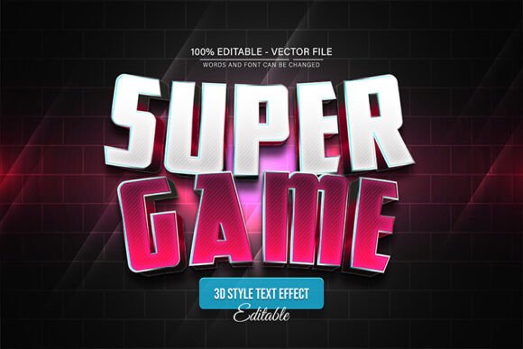 Super Game Cartoon 3D Text Effect: A Bold Graphic for Modern Branding