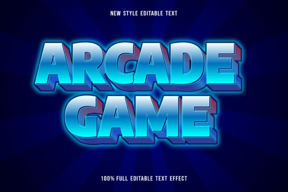 Text Effect-arcade Game: Retro-Style Vector Graphics for Modern Creators